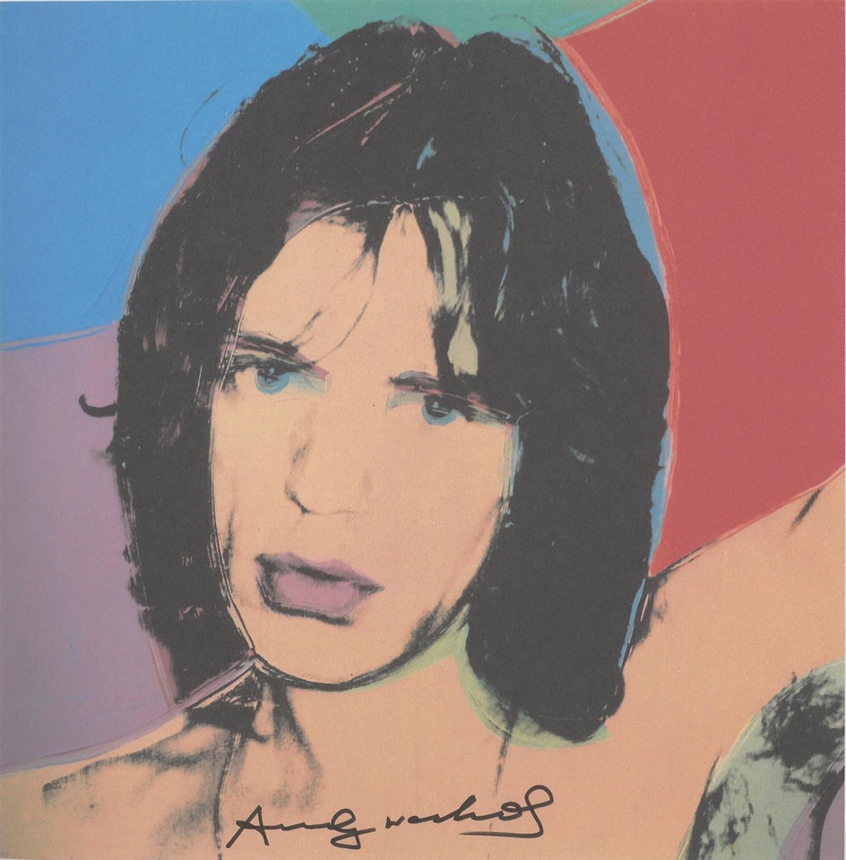 AN ANDY WARHOL PRINT OF MICK JAGGER by Andy Warhol