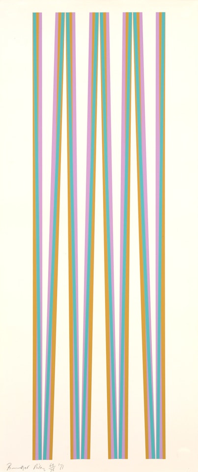 Untitled [Elongated Triangles 4] by Bridget Riley