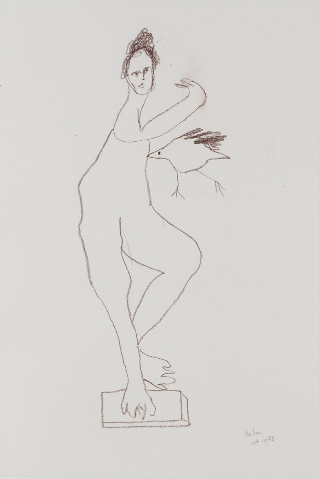 Statue and Bird by Sidney Nolan