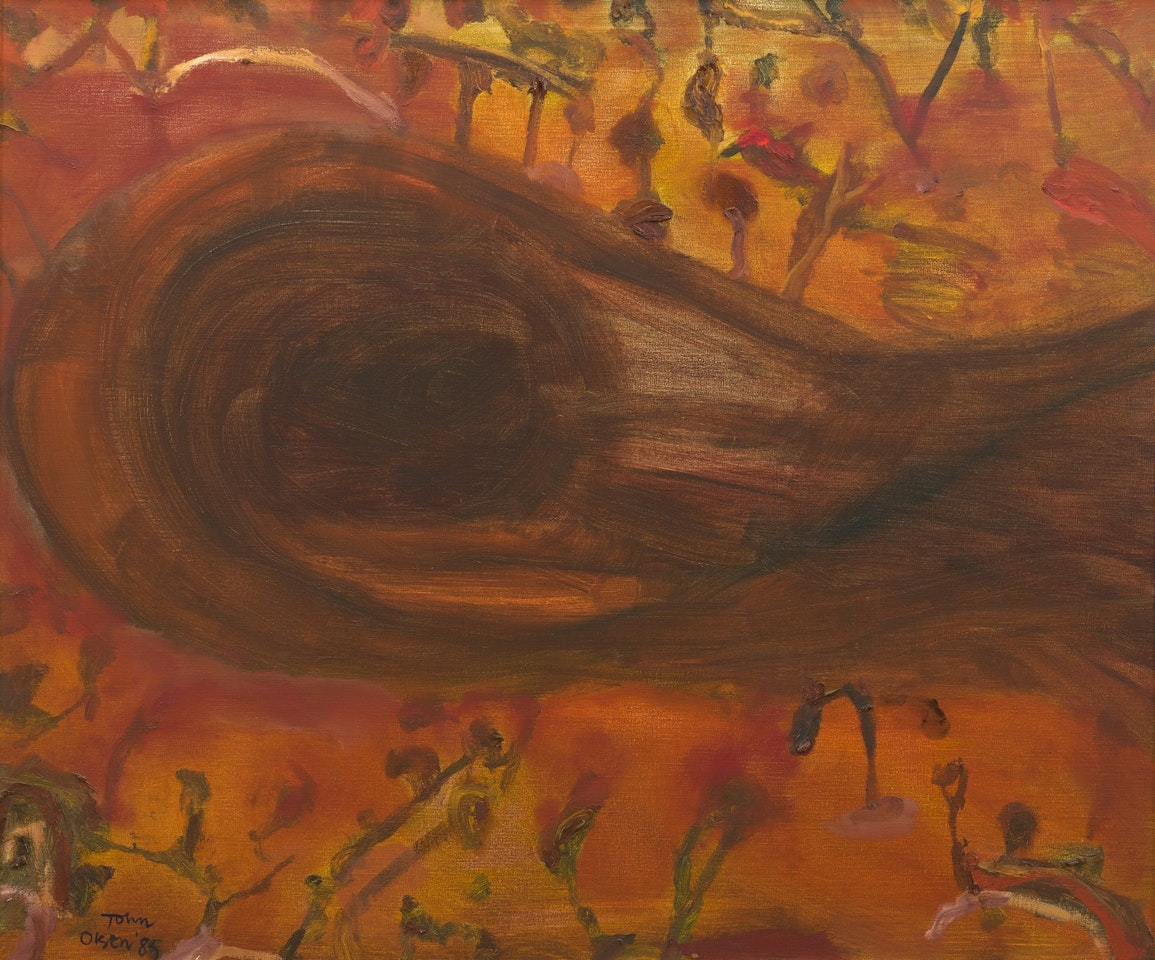 Evening Landscape with Fish Shaped "Mine" by John Olsen