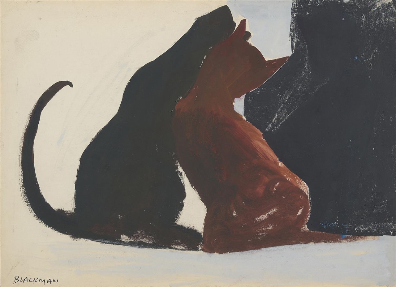 Cats by Charles Blackman