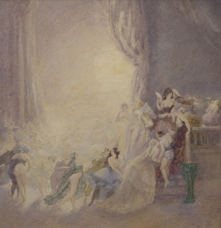The Performance 1921 by Norman Alfred Williams Lindsay
