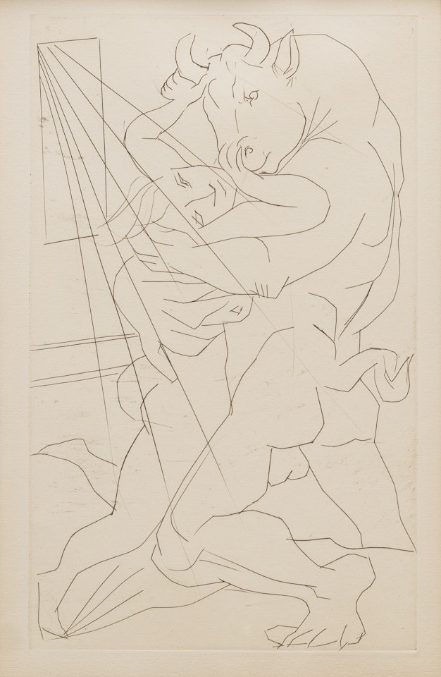 Minotaure Embrassant une Femme by Pablo Picasso