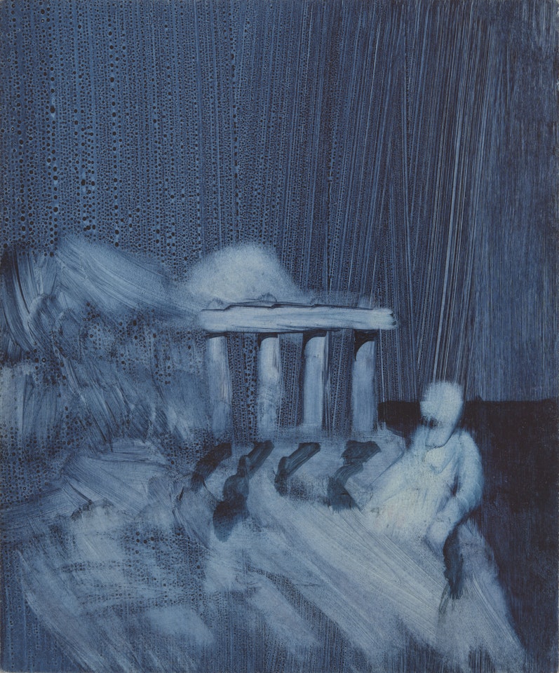 Figure and Temple (Robert Lowell) by Sidney Nolan