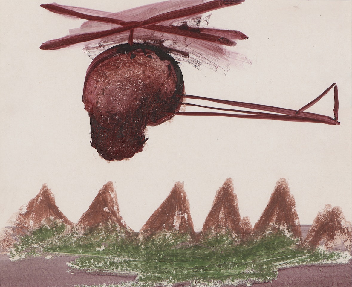 Helicopter and Mountains by Sidney Nolan