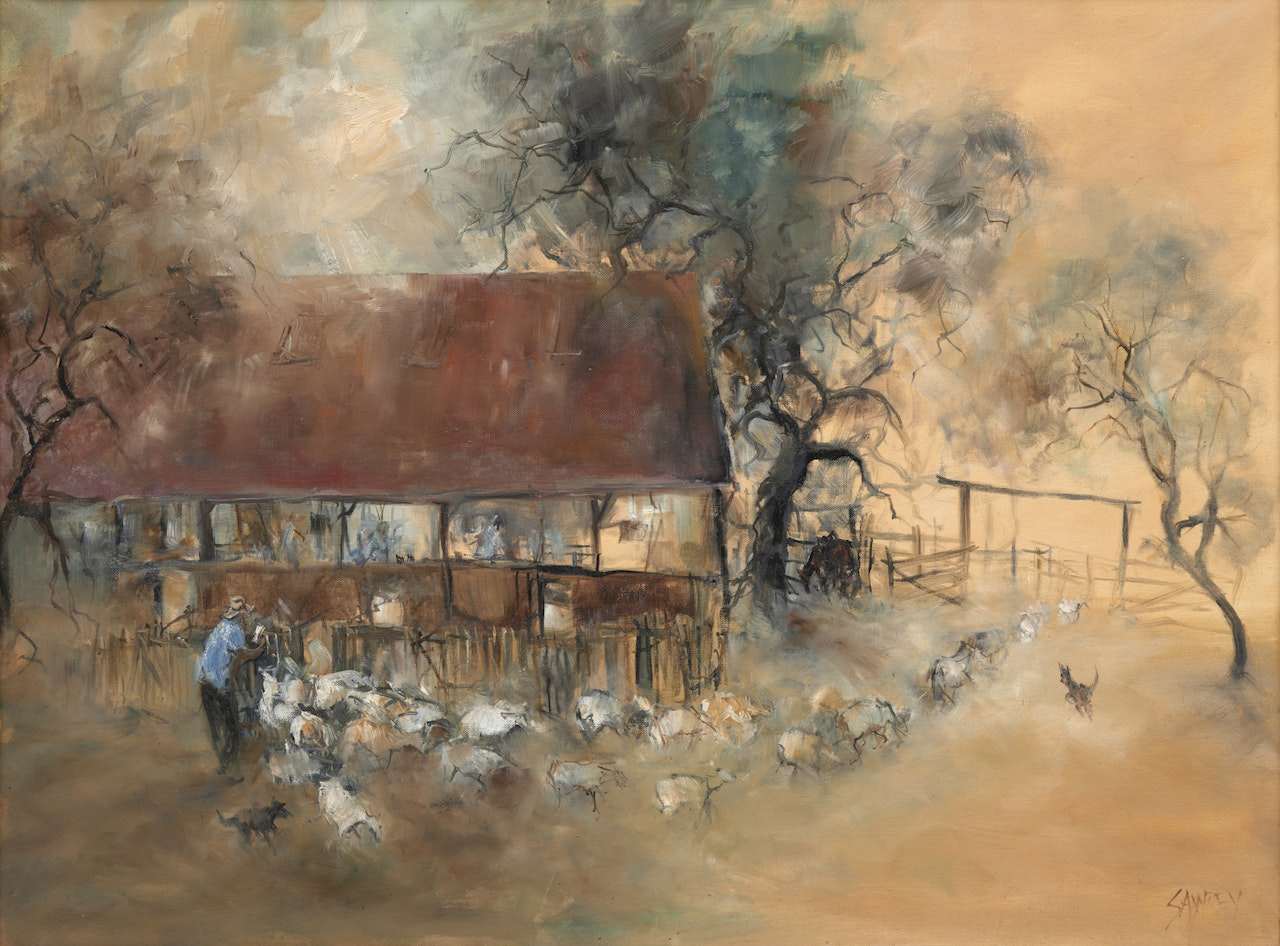 Counting-Out Down the Nebine, Western Queensland by Hugh Sawrey