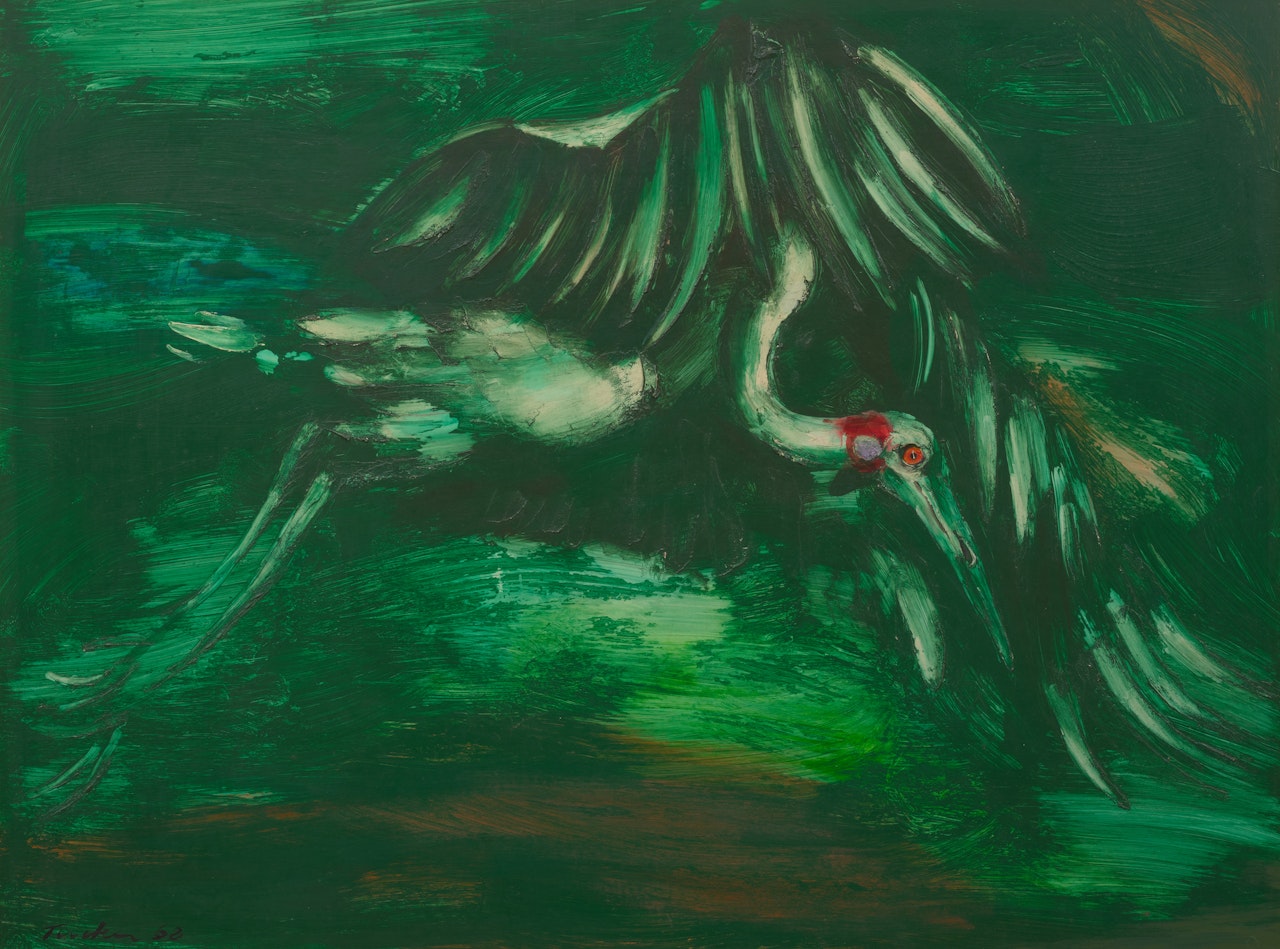 Ibis in Flight by Albert Tucker