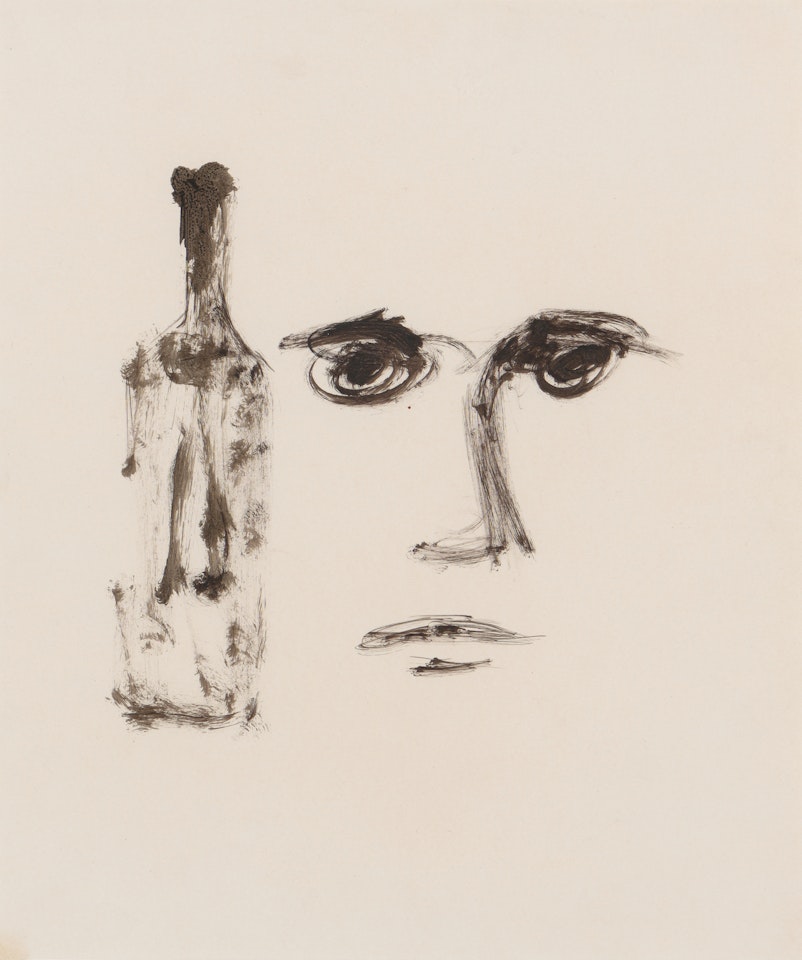 Face and Bottle by Sidney Nolan