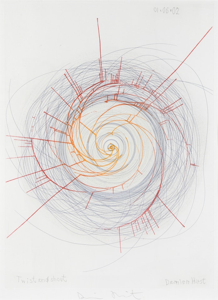 Twist and Shout 2002 (In a Spin, the Action of the World on Things, Vol. II) by Damien Hirst
