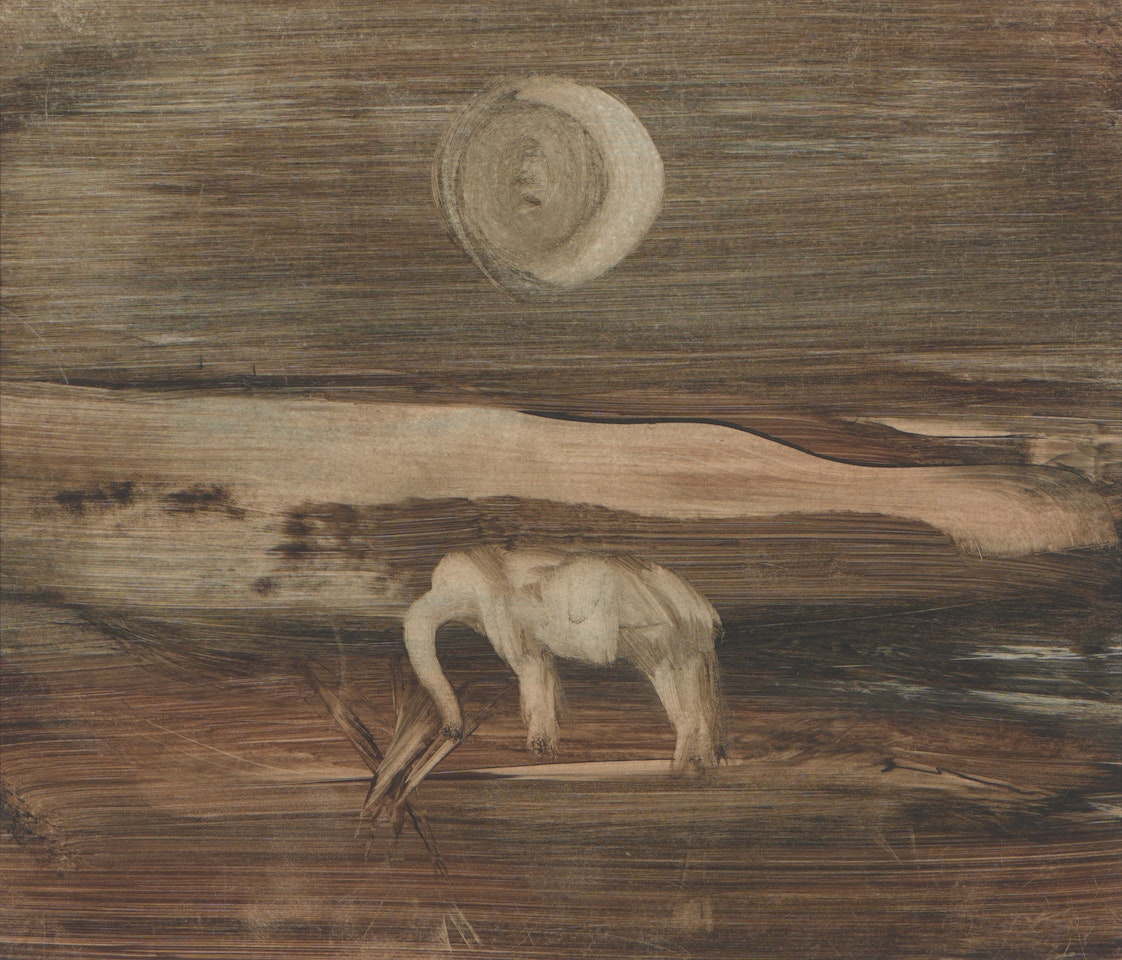 African Elephant and Moon by Sidney Nolan