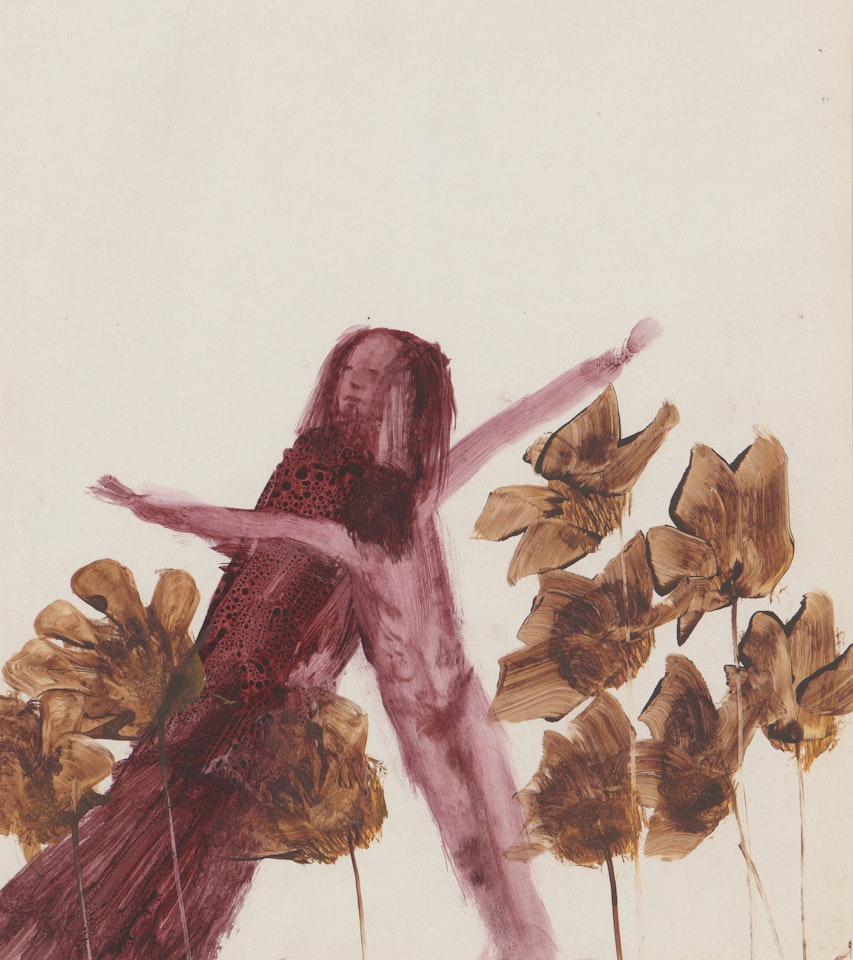 Crucifixion, Figure and Flowers by Sidney Nolan