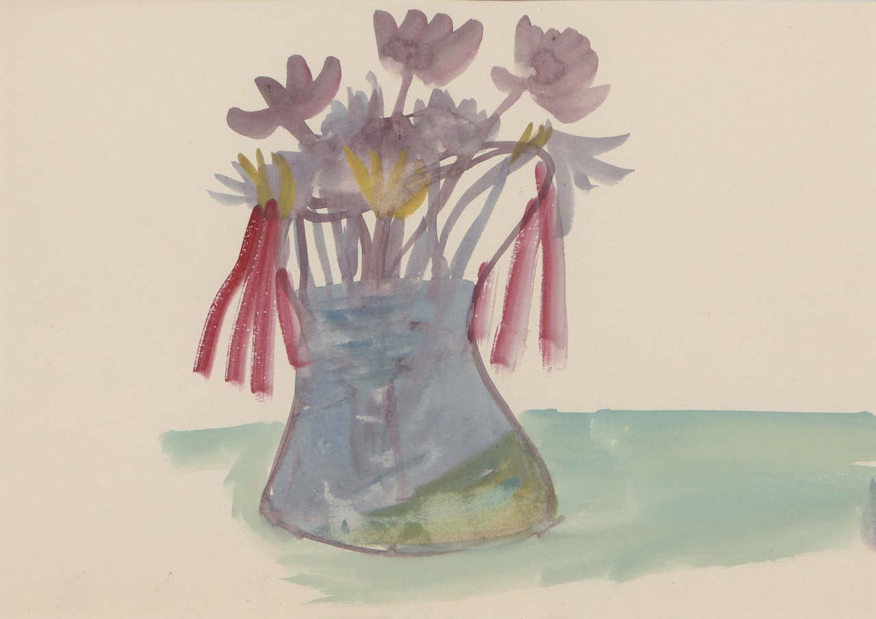 Flowers and Vase by Sidney Nolan