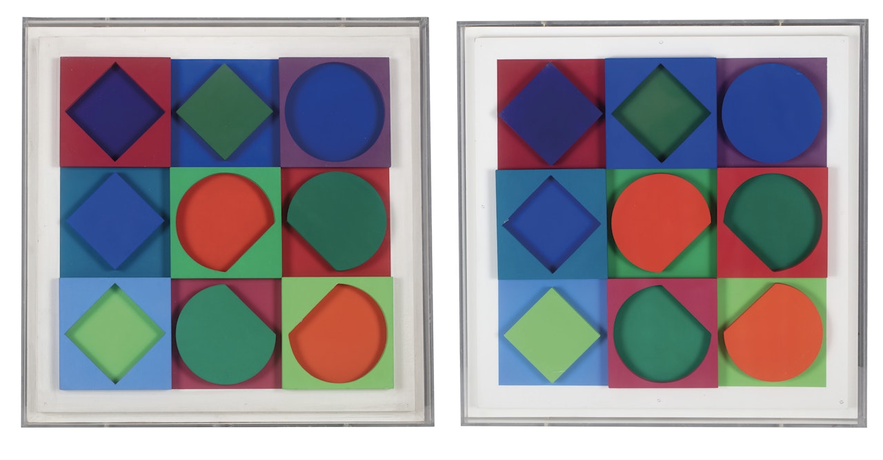 Beryl (positive and negative) by Victor Vasarely