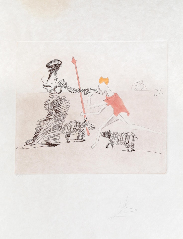 Pastorale from Historia de Don Quichote de la Mancha by Salvador Dali