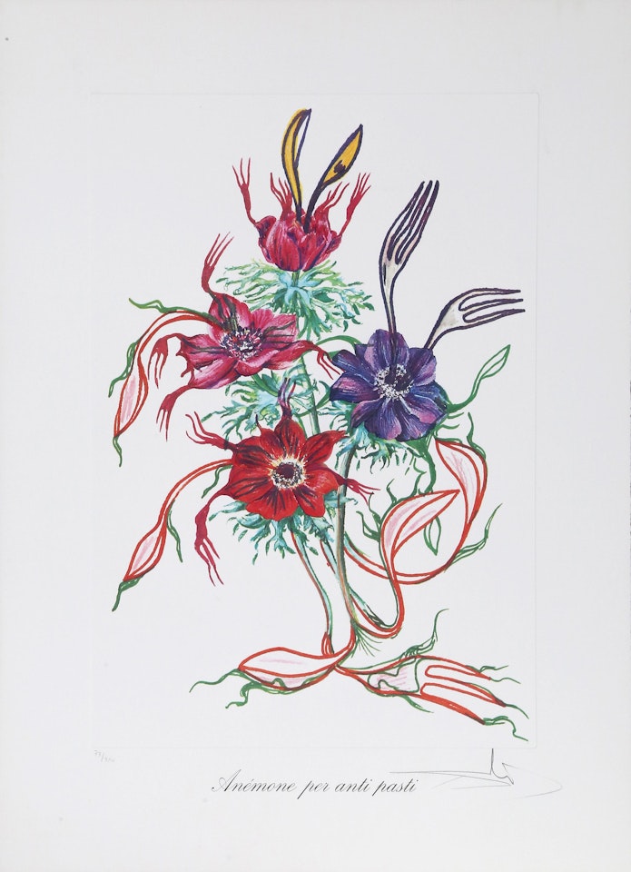 Anemone per Anti-Pasti (Anemone of the Toreador) from Florals by Salvador Dali