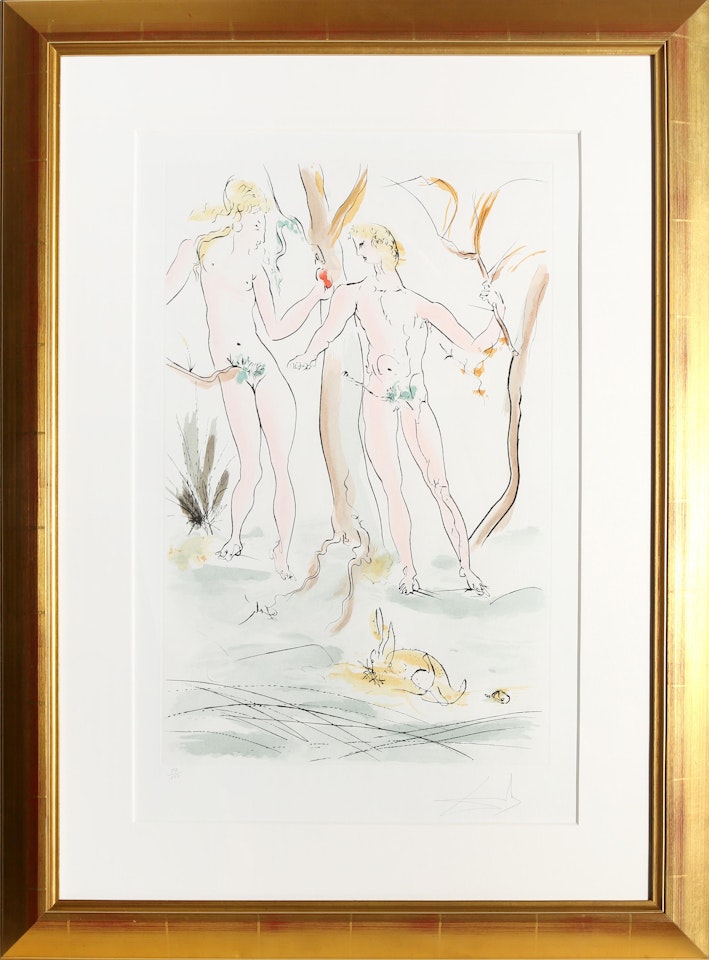 Adam et Eve from the Homage a Albrecht Durer Suite by Salvador Dali