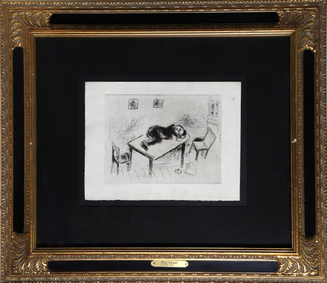 Man on Table from Les Ames Mortes (Nikolai Gogol) by Marc Chagall