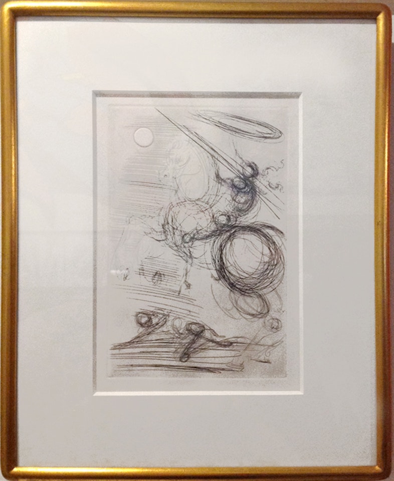 Deux Fatrasies (Diogene en son Tonneau) by Salvador Dali