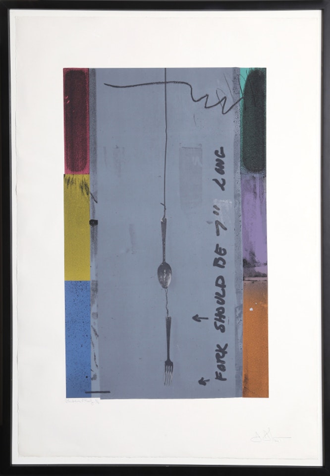 Screen Piece (Fork) - (ULAE 101) by Jasper Johns