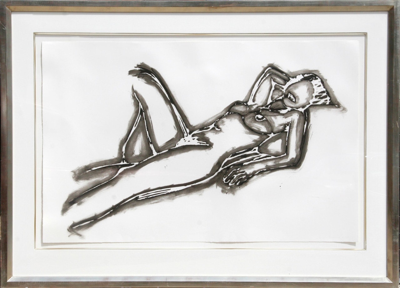 Monica Lying Down One Arm Up by Tom Wesselmann