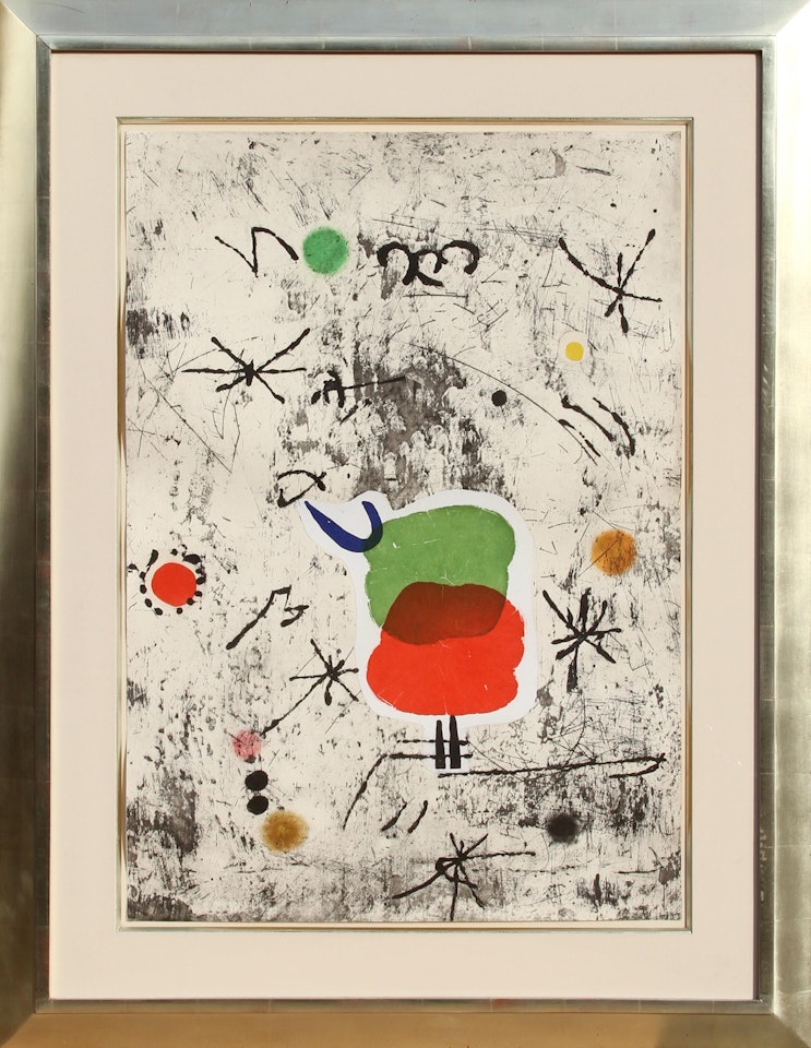 Serie Personatges I Estels: Plate 1 by Joan Miró