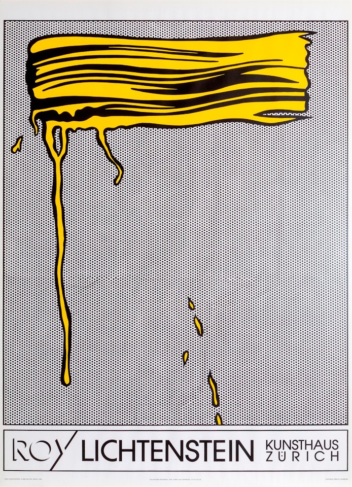 Yellow Brushstroke by Roy Lichtenstein