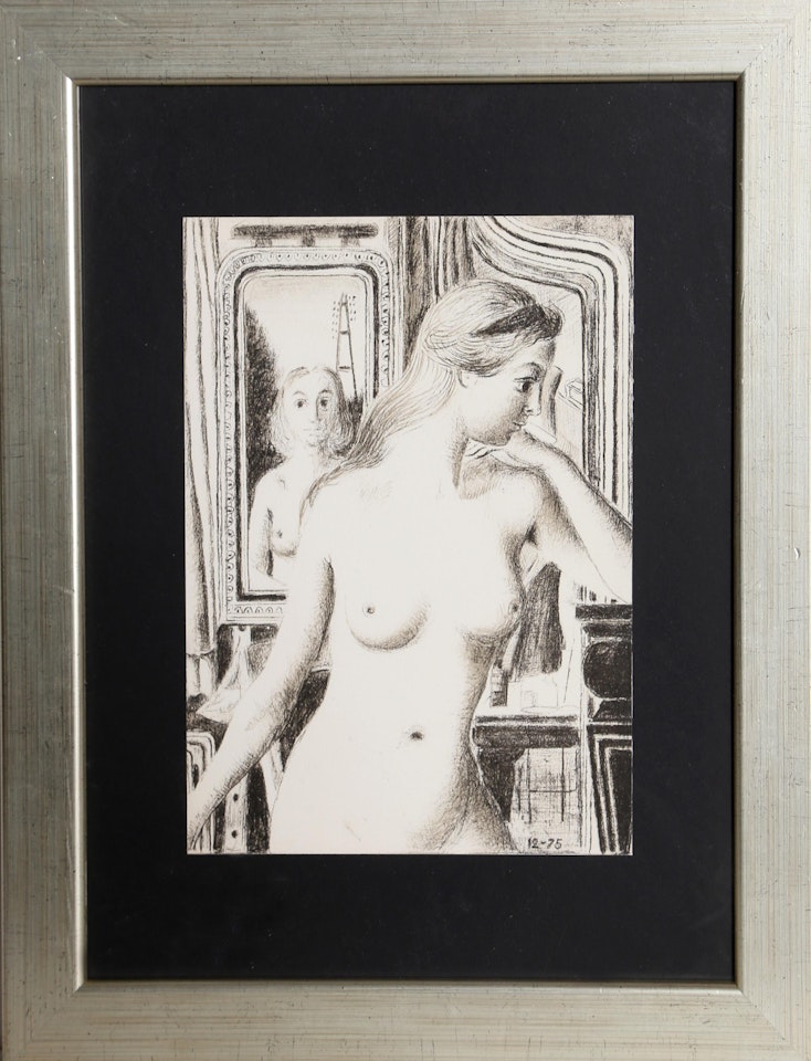 Two Nudes by Paul Delvaux