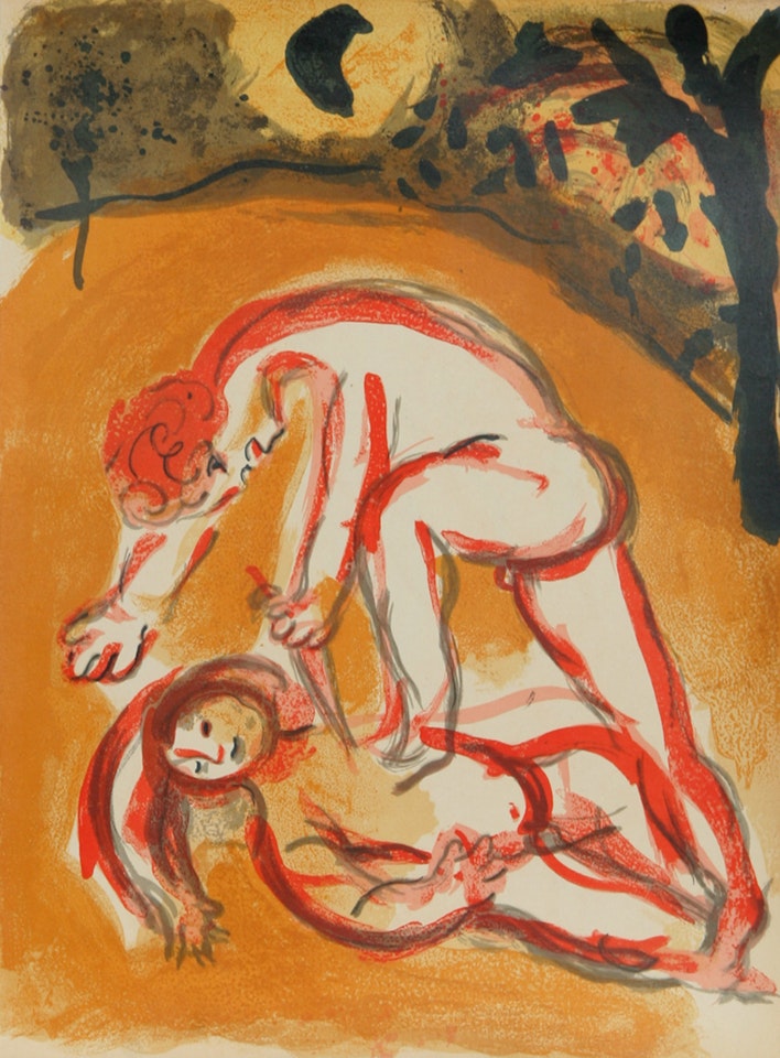 Cain and Abel from "Drawings for the Bible" by Marc Chagall