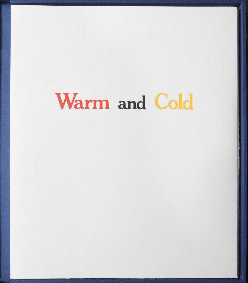 Warm and Cold (with David Mamet) by Donald Sultan