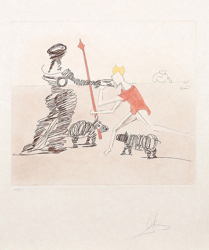 Pastorale from Historia de Don Quichote de la Mancha by Salvador Dali