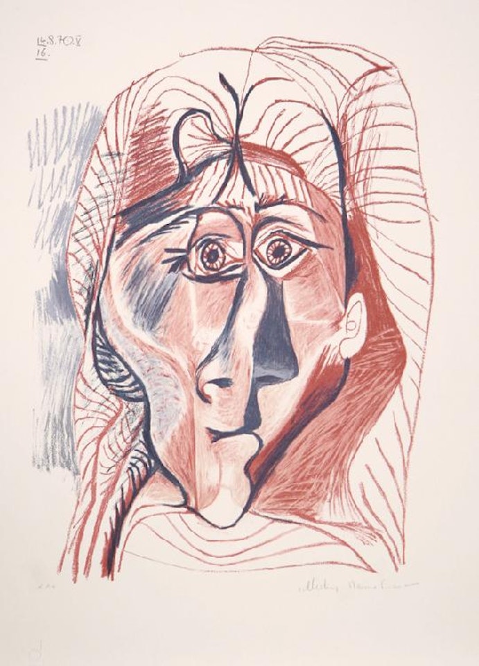 Visage De Femme De Face, 35-9 by Pablo Picasso