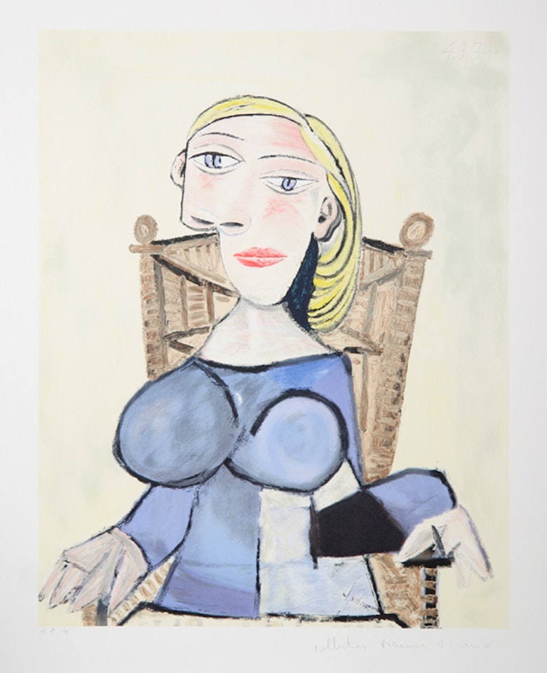 Femme Blonde Au Fauteuil D"Osier by Pablo Picasso