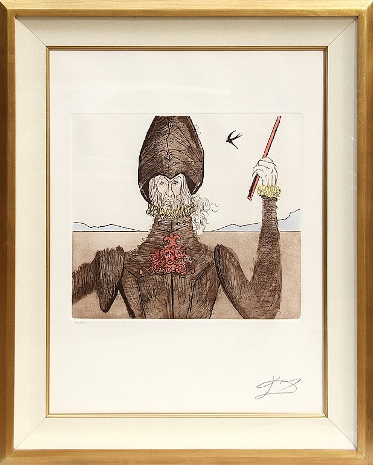 The Dreamer from Historia de Don Quichotte de la Mancha by Salvador Dali