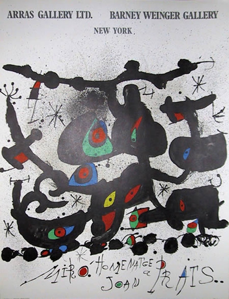 Poster for the exhibition "Homanatge a Joan Prats" by Joan Miró