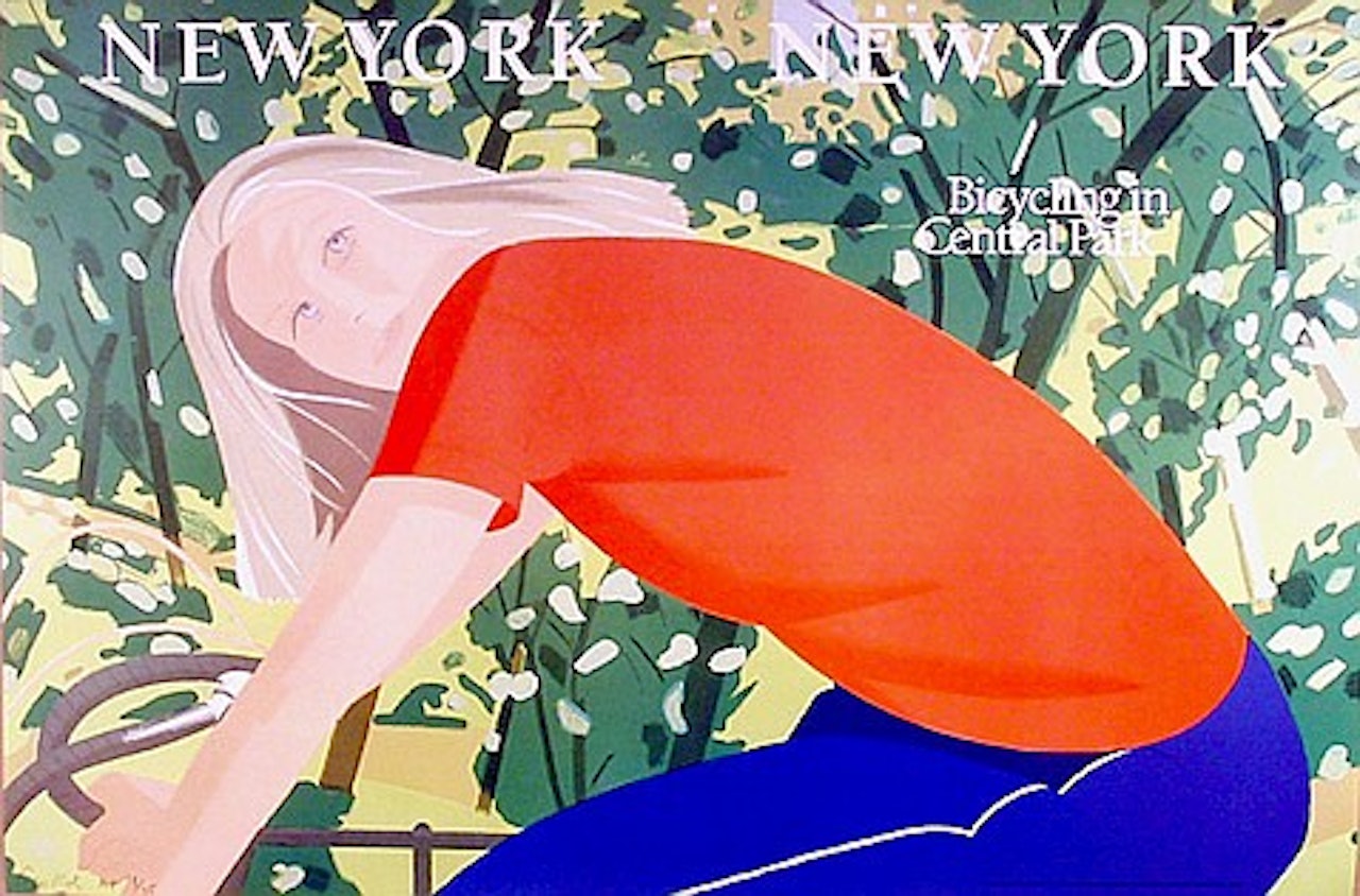 New York, Bicycling in Central Park by Alex Katz