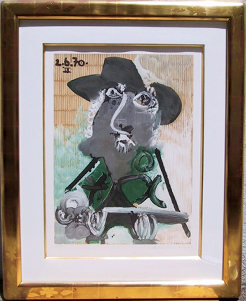 Portrait d"Homme au Chapeau, J-131Year of Original Artwork by Pablo Picasso