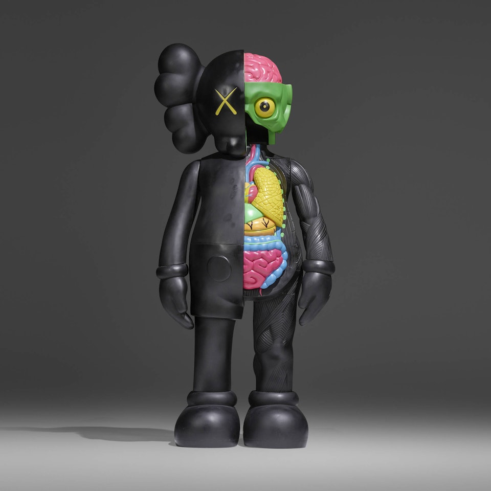 Four Foot Dissected Companion (Black) by Kaws