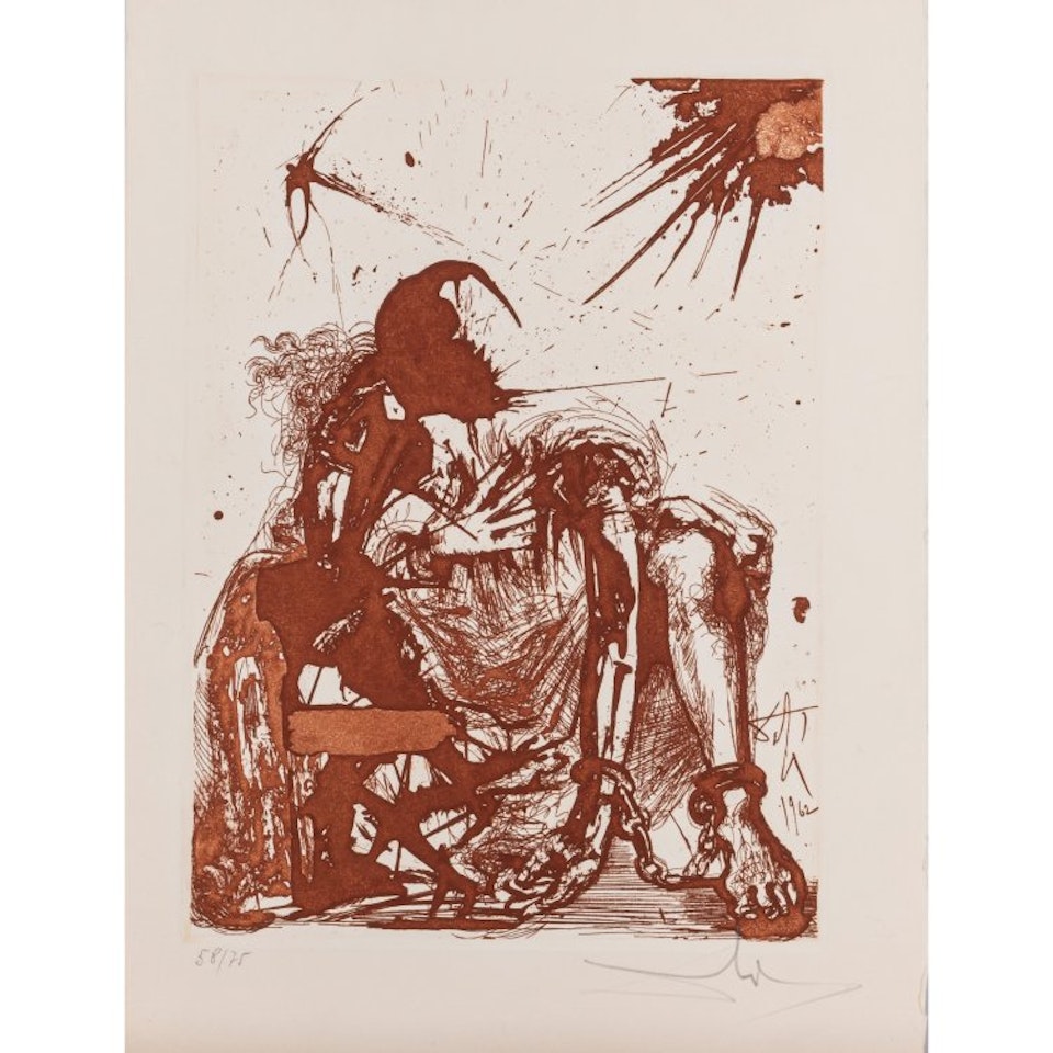 "Segismundo encadenado" from the series "La vida es sueño" by Salvador Dali