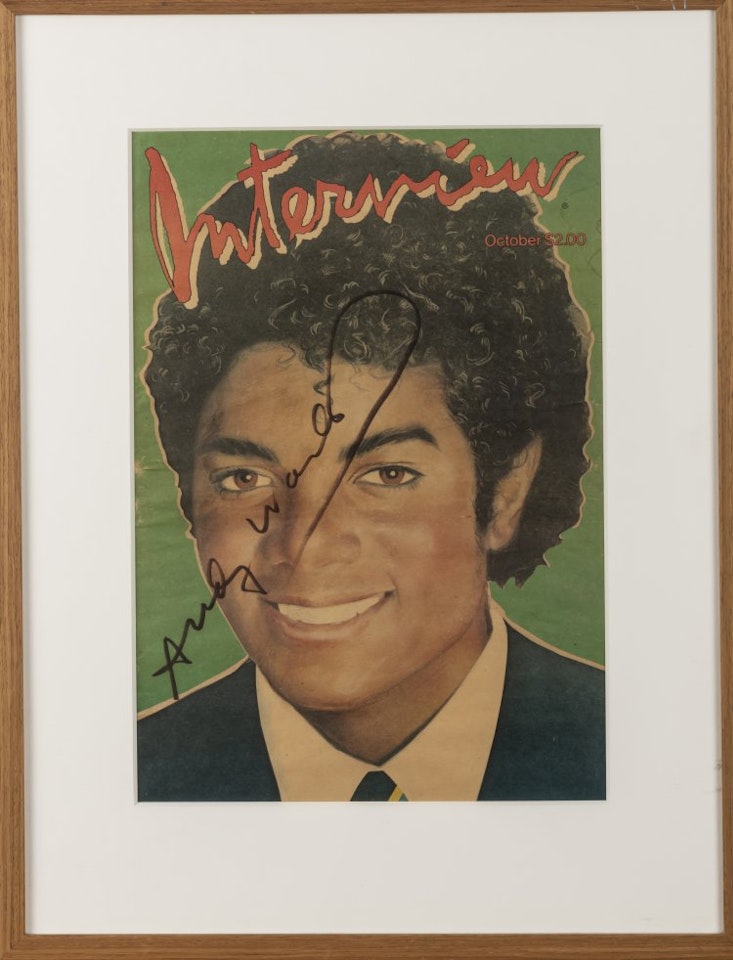 Front page "Interview" (Michael Jackson) by Andy Warhol