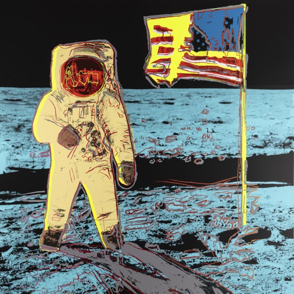 "Moonwalk (Yellow & Pink)" by After Andy Warhol