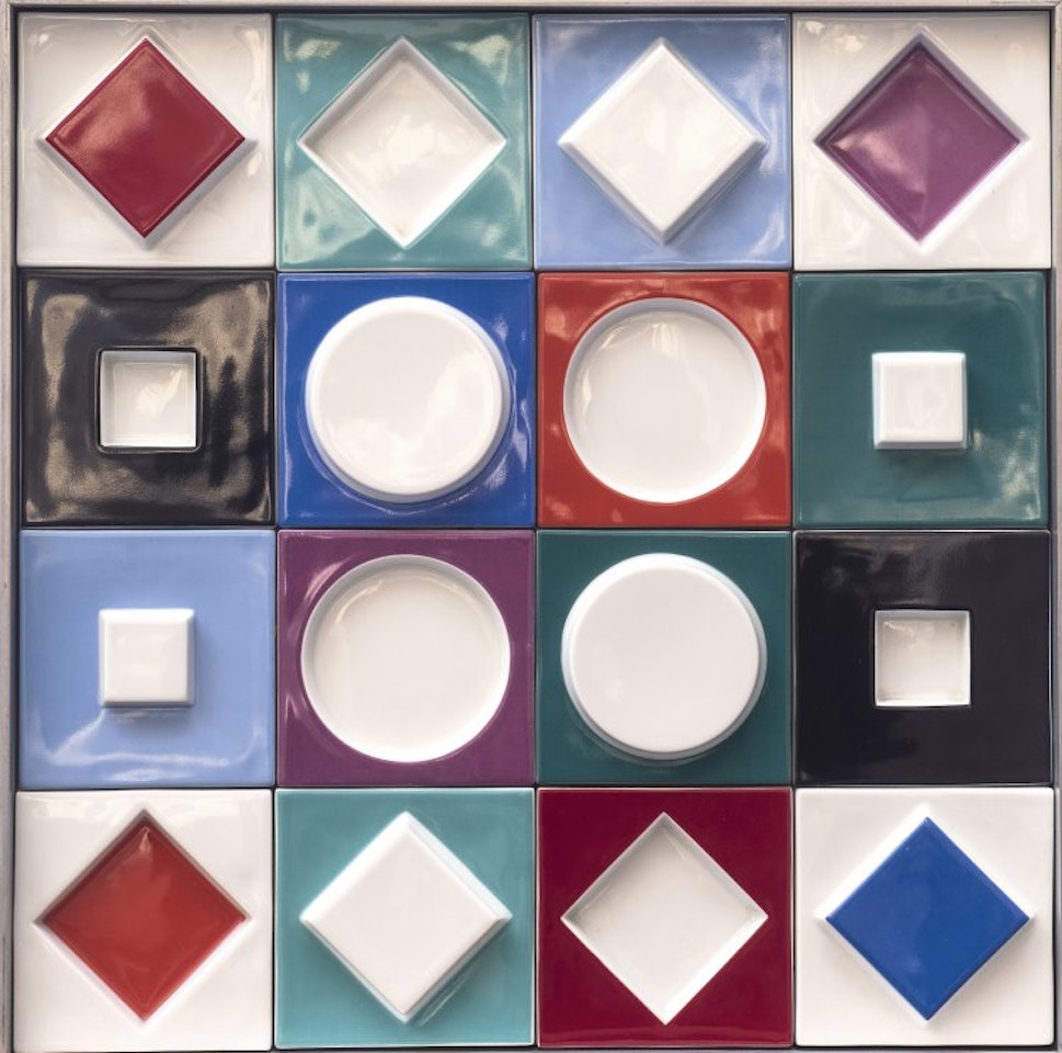 Porcelain relief by Victor Vasarely