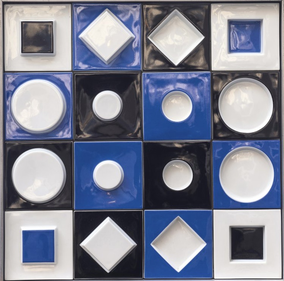 Porcelain relief by Victor Vasarely
