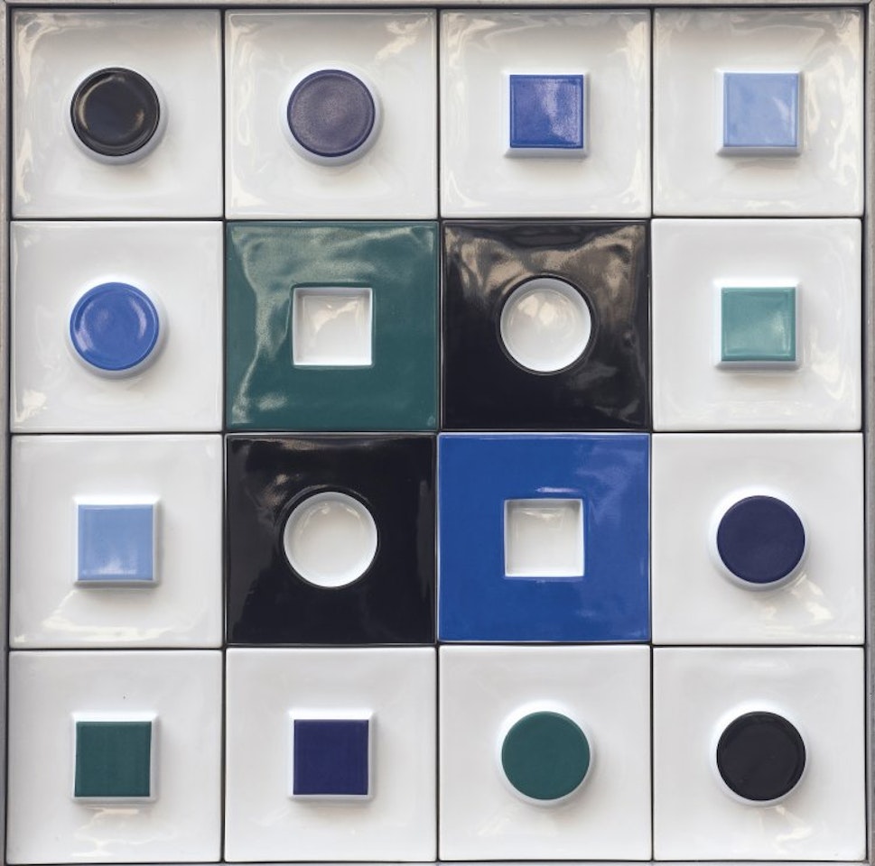 Porcelain relief by Victor Vasarely