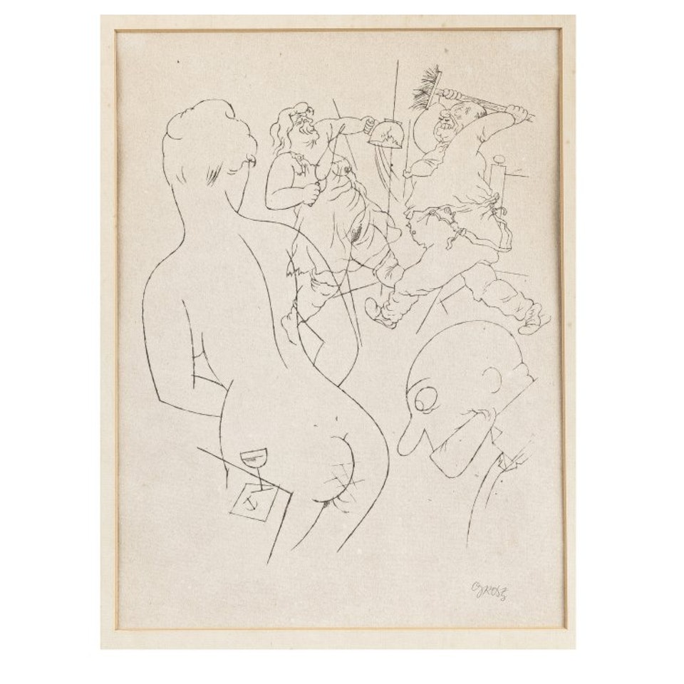 Sheet from Alfred Richard Meyer"s "Munkepunke Dionysos" by George Grosz