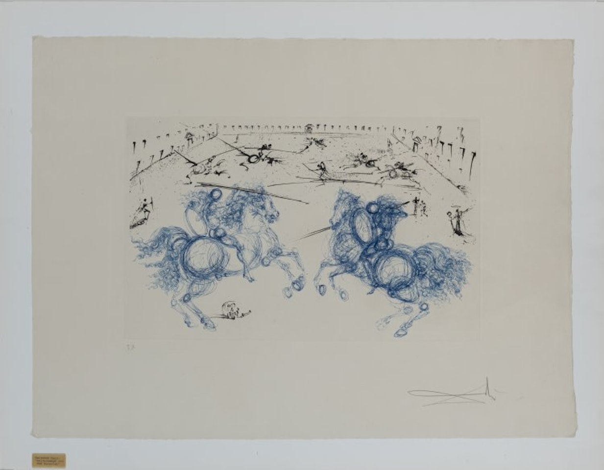 "Combat de cavalier" from "Calderon. Life is a Dream " by Salvador Dali