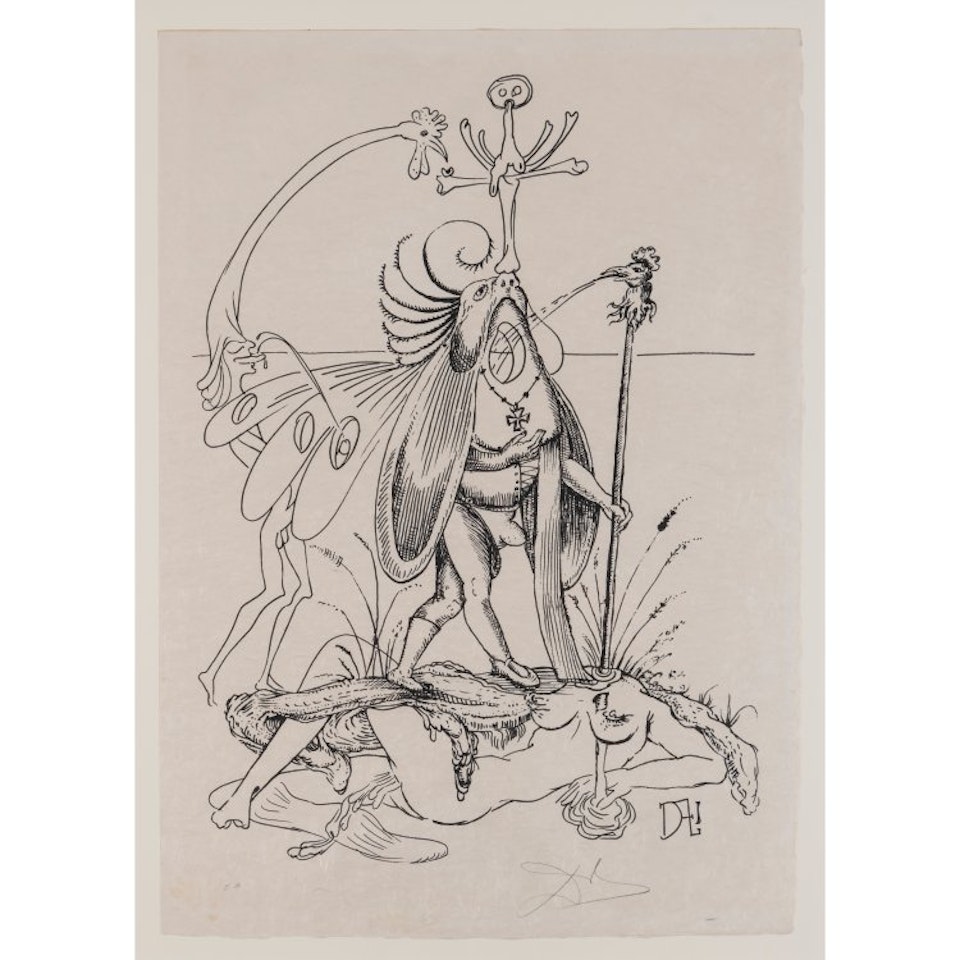 Sheet from the Series "Les Songes drolatiques de Pantagruel" by Salvador Dali