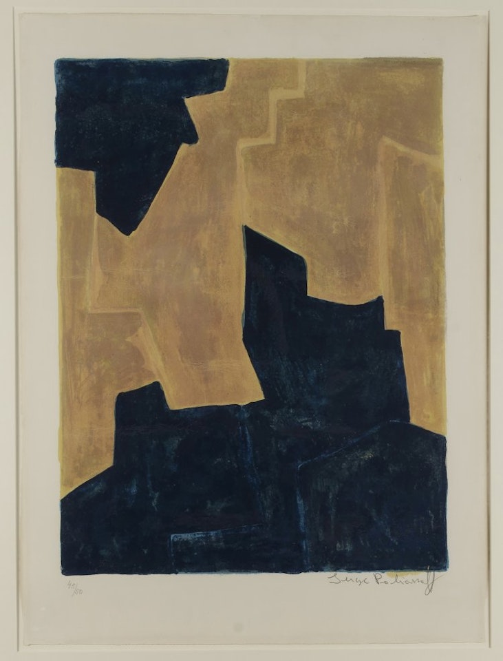 "Composition bleue et orange" by Serge Poliakoff