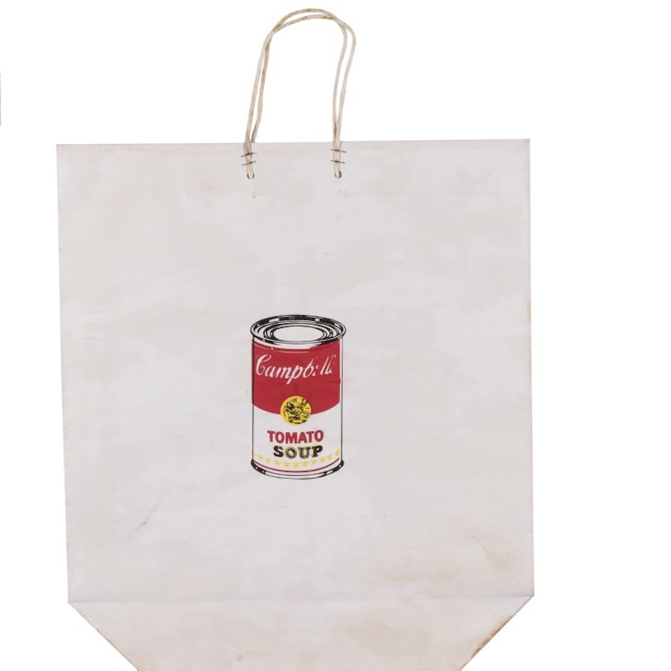 "Campbell´s Soup Can Shopping Bag"; "Campbell´s Soup Can Tomato Shopping Bag" by Andy Warhol