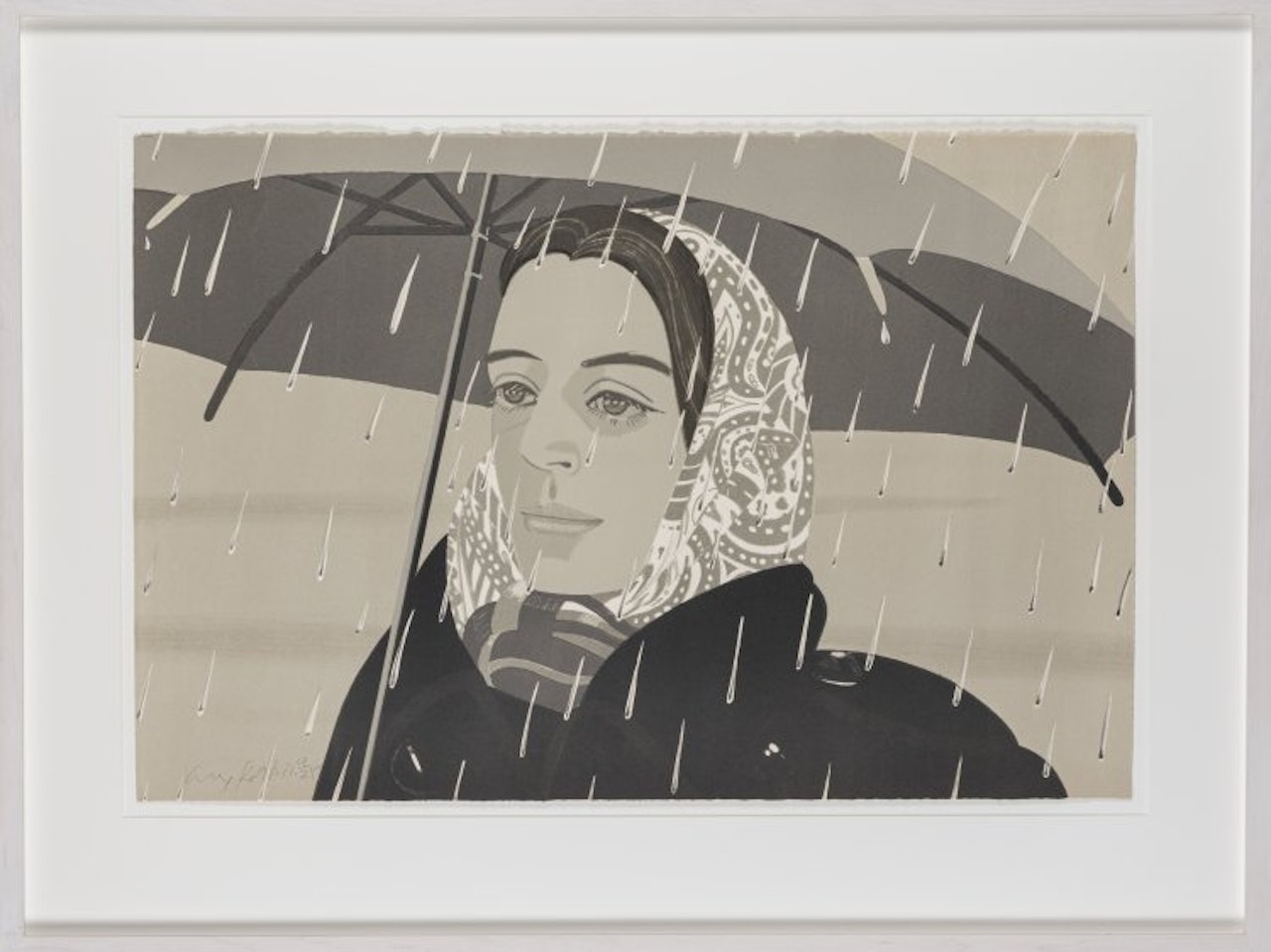 "Grey Umbrella" by Alex Katz
