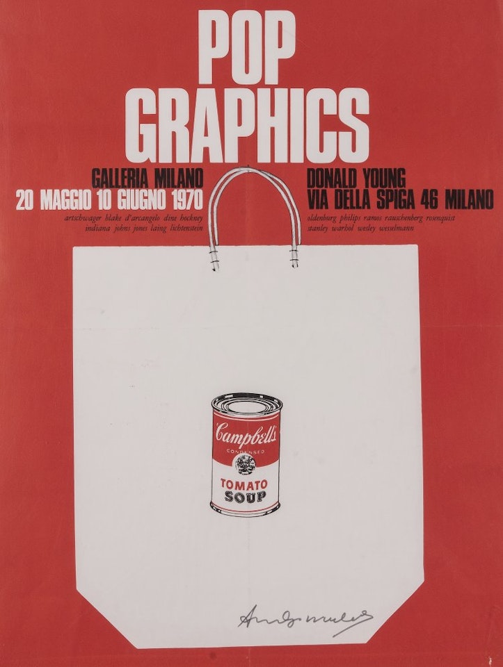 Poster; Poster "Pop Graphics Galleria Milano" by Andy Warhol